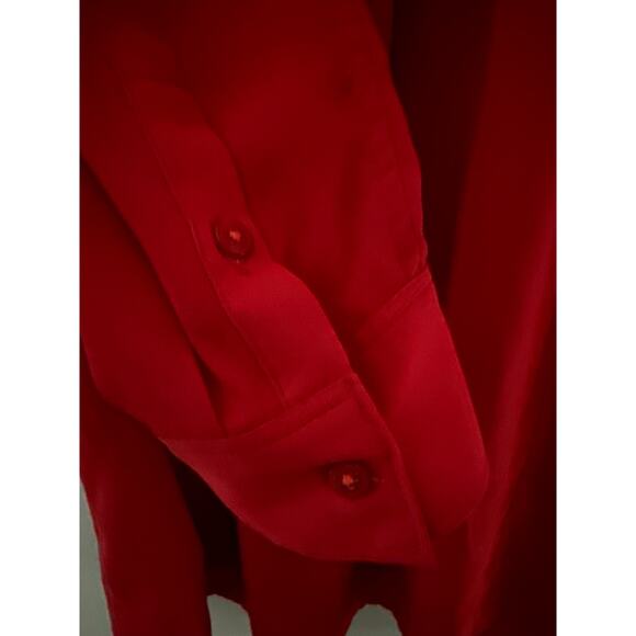 Anthropologie Maeve De Stijl‎ Popover Chiffon Blouse Red Size 2 - Picture 10 of 11